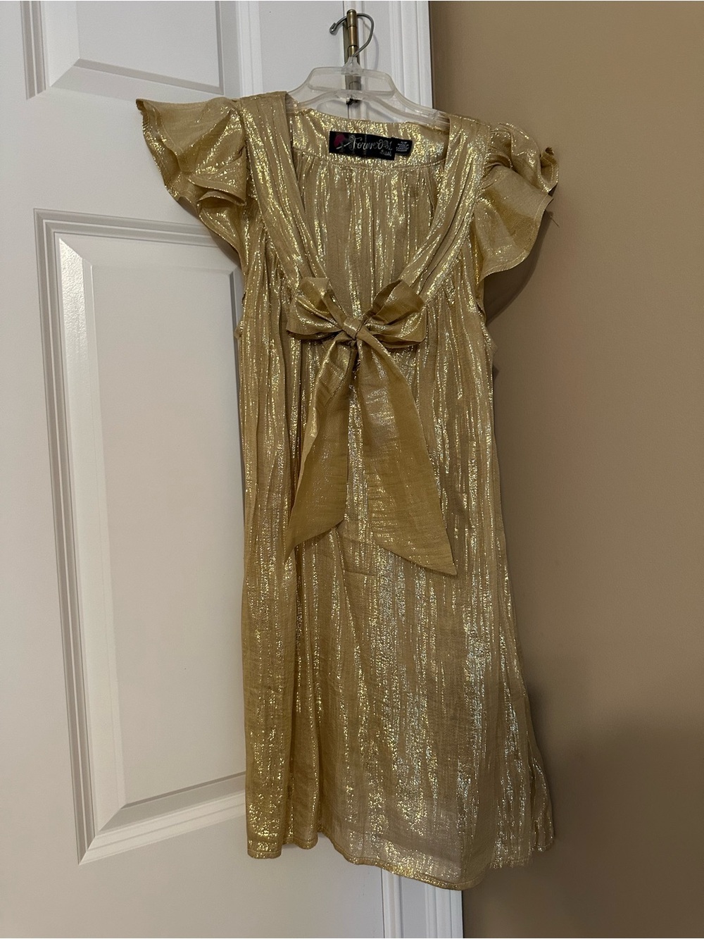 Forever 21 Gold Metallic Pleated Top or Dress